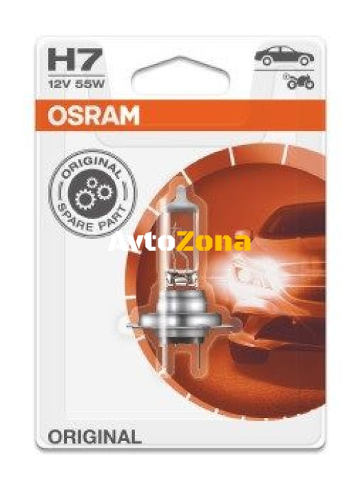 1 брой Халогенна крушка за фар Osram H7 Standard 12V 55W - Avtozona