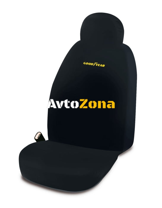1 брой универсален калъф тапицерия за единична седалка цвят черен Goodyear Гудиър - Avtozona
