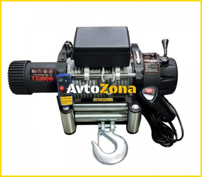 Електрическа лебедка със стоманено въже 17000LBS (7711 кг) - Avtozona