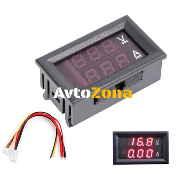 Електрически волт и амперметър за вграждане - 12/24V - Avtozona