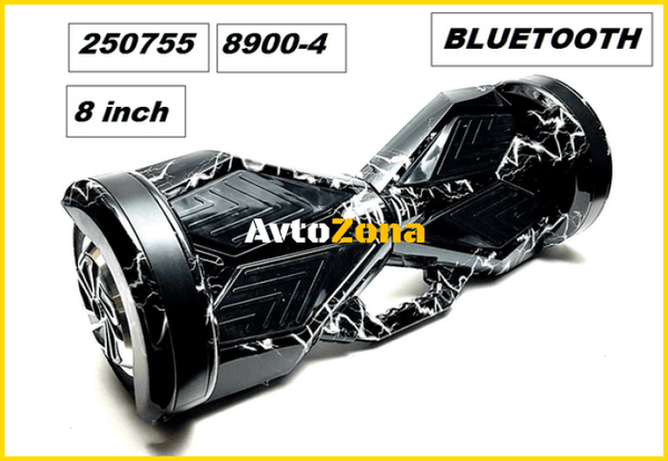 Ховърборд черно с бели ивици - Avtozona