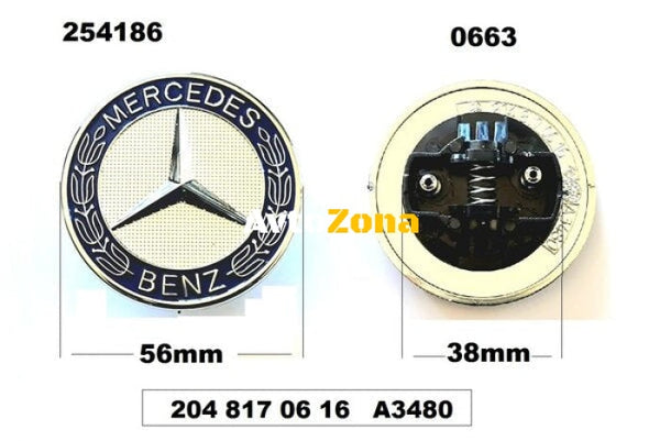 Метална емблема за Mercedes-Benz тип тапа - Avtozona