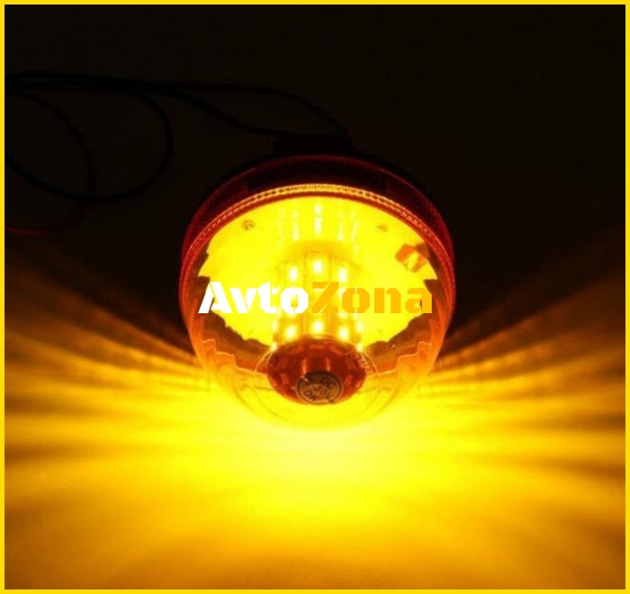 Диодна сигнална лампа-маяк 40 диода 12-24V - Avtozona