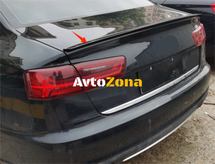 Audi A6 C7 (2012-2017) - Спойлер за багажник черен гланц - Avtozona