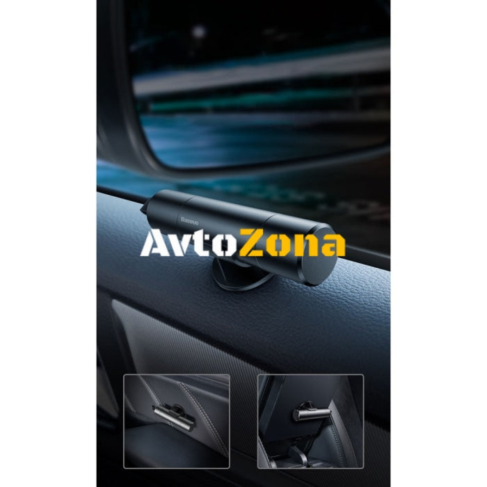 Авариен чук Baseus Sharp Tool (Чупене на прозорци + Рязане на предпазен колан) - Avtozona