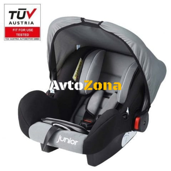 Бебешко столче за кола с дръжка Junior - Bambini - сив цвят - Avtozona