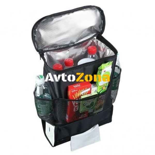 Органайзер - чанта с поставка за бутилки и телефон - черен - Avtozona