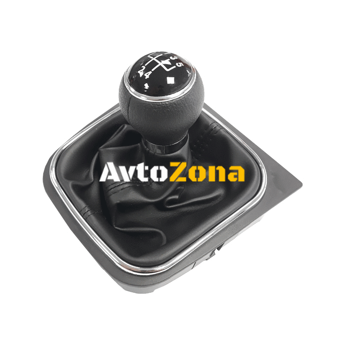 Топка за скоростен лост с маншон подходяща за Golf V/VI (03-12) с 5 скорости - черен конец - Avtozona