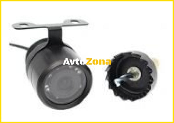 Камера за задно виждане кръгла с нощно виждане и планка - Avtozona
