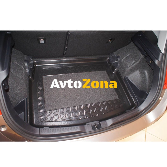 Анти плъзгаща стелка за багажник за Toyota Auris (2013 + ) / Hybrid - 5 doors with double boot floor (for upper and Low) - Avtozona