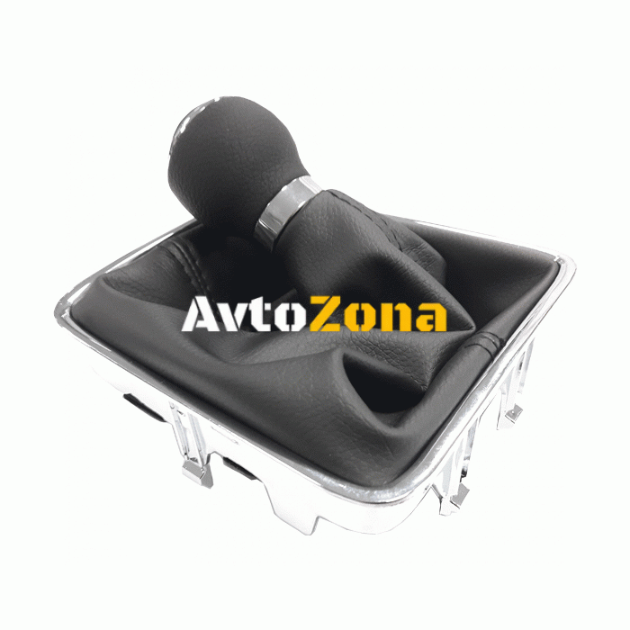Топка за скоростен лост с маншон подходяща за VW / Seat със 6 скорости - черен конец - Avtozona