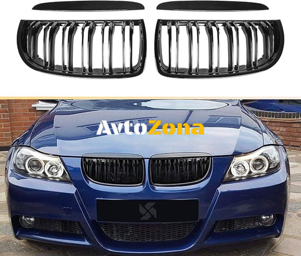 Черни Решетки с Пиано Дизайн за BMW E90 (2005 - 2008) - Avtozona