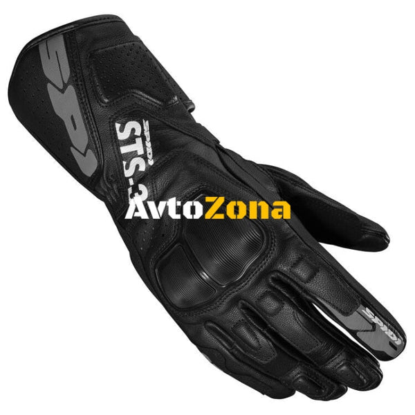 Дамски кожени мото ръкавици SPIDI STS-3 BLACK - Avtozona