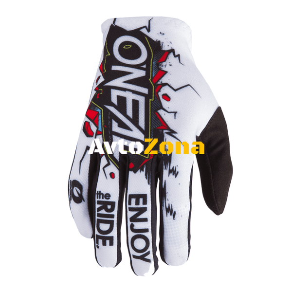 Детски мотокрос ръкавици O’NEAL MATRIX VILLAIN WHITE 2020 - Avtozona