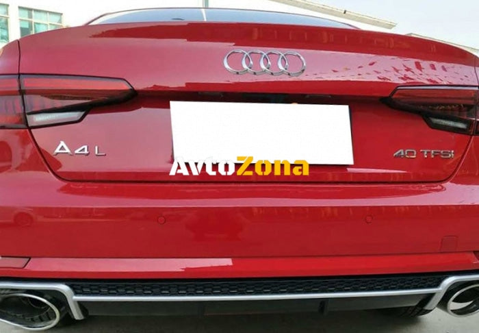 Дифузьор с накрайници за Audi A4 B9 8W (2016-2018) Sedan Avant RS4 Design - Avtozona