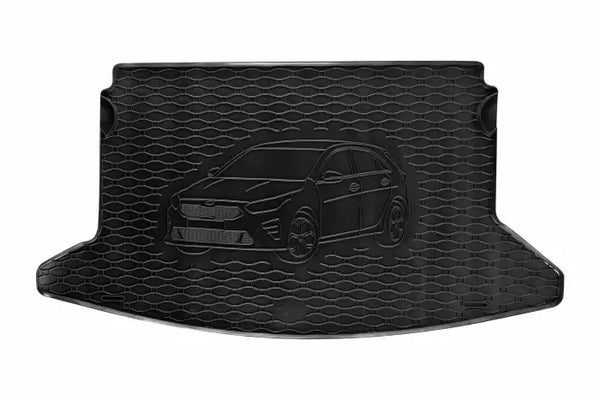 Гумена стелка Rigum за багажник за KIA Ceed хечбек (2018+) с щампа на автомобила - Avtozona