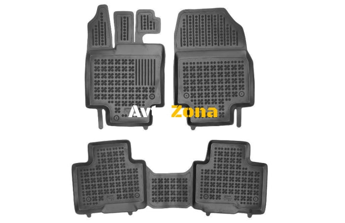 Гумени стелки за Toyota Highlander IV (XU70) (2019 + ) 5 seats - тип леген - Avtozona