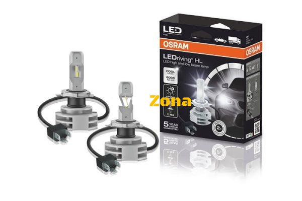 Комплект 2 бр. LED крушки за фар Osram H4 LEDriving HL New Generation 9726CW 14W 6000K без вентилатор - Avtozona