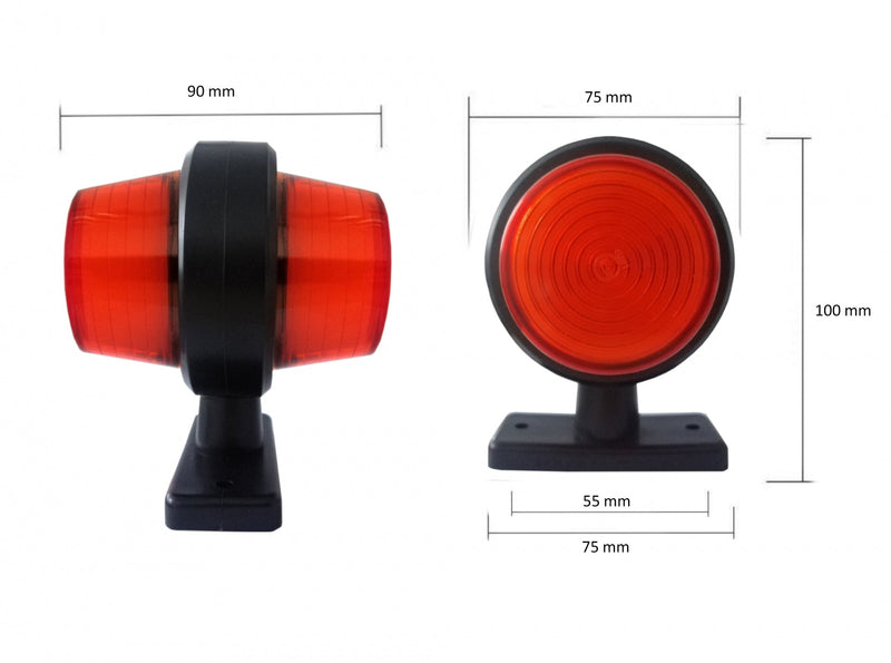 Комплект от 2 броя 12-24V ЛЕД LED Диодни Странични Маркери Рогчета Светлини неон