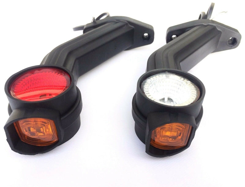 Комплект от 2 броя LED ЛЕД диодни габарити светлини Fristom тип рогче за камион