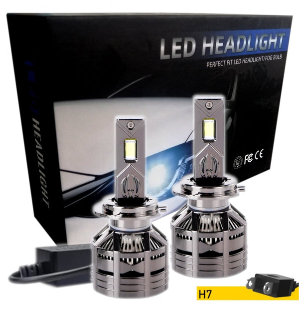 Комплект от 2 броя LED ЛЕД диодни крушки H7 Х7 12V 240W 24000lm за фарове Canbus без грешки 6000К - Avtozona