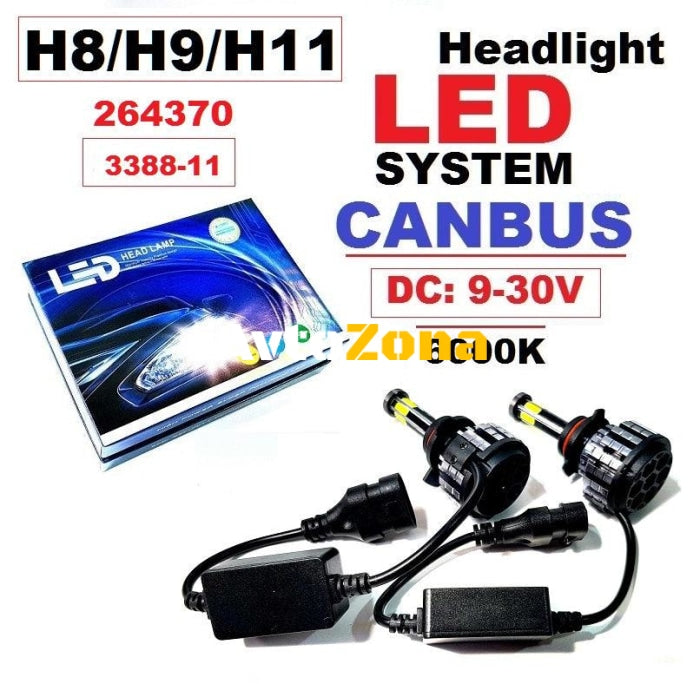 LED Крушки CANBUS -H 11/H9/H8 - (2 бр.) - Avtozona