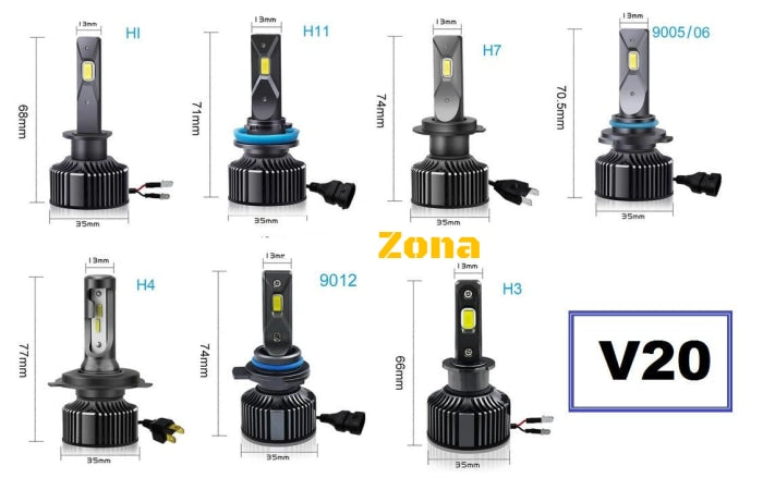LED Крушки V20 canbus-H1 -100W (2 бр.) - Avtozona