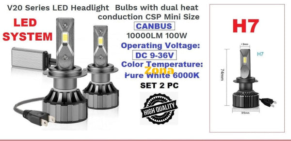 LED система -V20 canbus-H7 -100W (2 бр.) - Avtozona