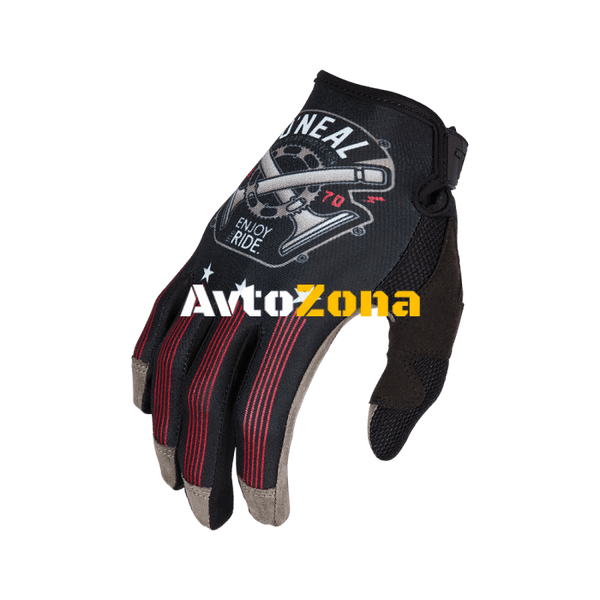 Мотокрос ръкавици O’NEAL MAYHEM PISTON V.23 BLACK/WHITE/RED - Avtozona