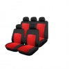 Пълен комплект авто тапицерия калъфи за седалки за Dacia Logan I 2004-2012 Dacia Logan II 2012 + червено-черно - Avtozona
