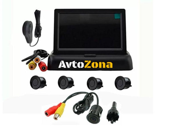 Парктроник с цветен дисплей 4,3’ сгъваем и камера - Avtozona