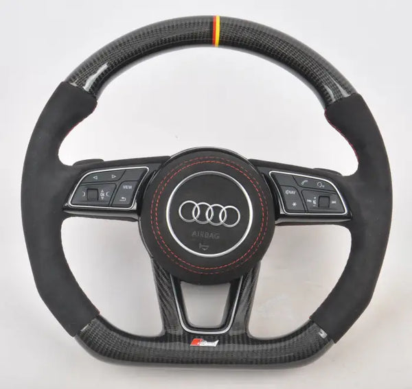 Персонализиран волан за автомобил от карбонови влакна подходящ за Audi A3 A4 A5 A6 A7 Q5 Q7 Q8 - Avtozona