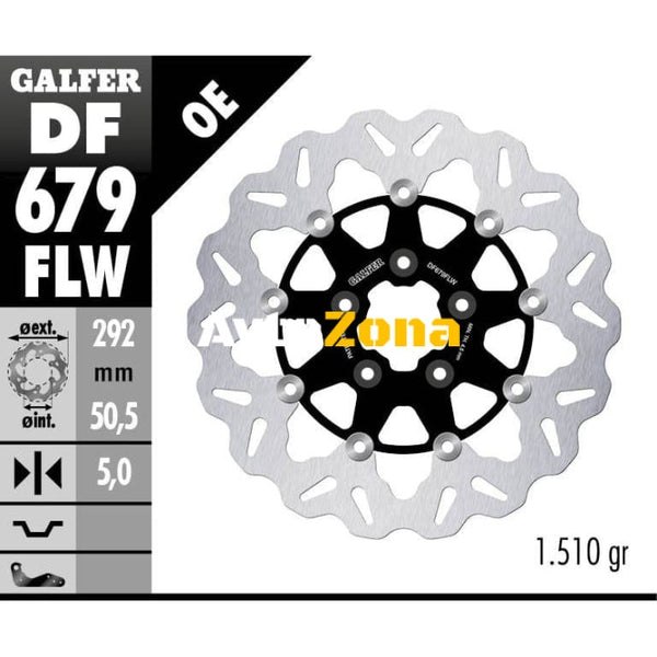 Плаващ преден спирачен диск Galfer WAVE FLOATING (C. STEEL) DF679FLW - Avtozona