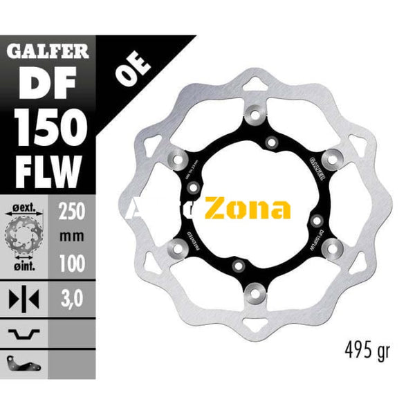 Плаващ заден спирачен диск Galfer WAVE FLOATING (C. STEEL) 250x3mm DF150FLW - Avtozona