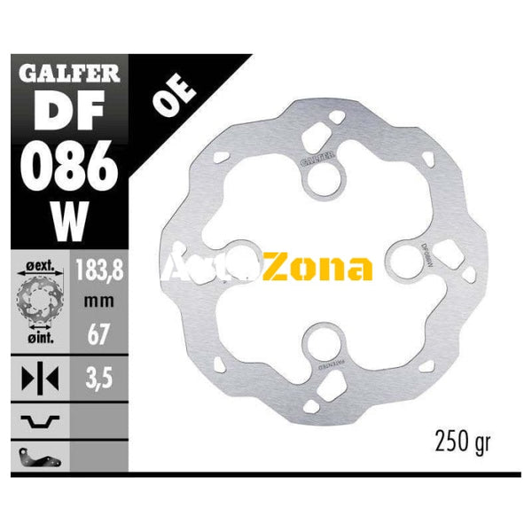 Преден спирачен диск Galfer WAVE FIXED 183.8x3mm DF086W - Avtozona