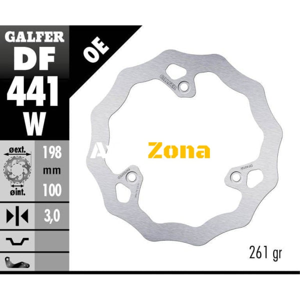 Преден спирачен диск Galfer WAVE FIXED DISC WAVE FIXED 198x3mm DF441W - Avtozona