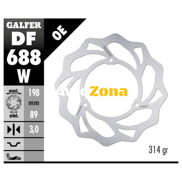 Преден спирачен диск Galfer WAVE FIXED DISC WAVE FIXED 198x3mm DF688W - Avtozona