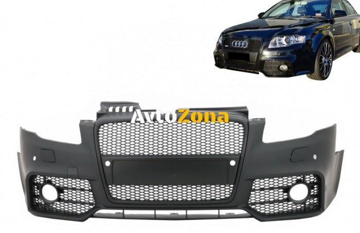 Предна броня за Audi A4 B7 (2004-2008) RS4 Design Black - Avtozona