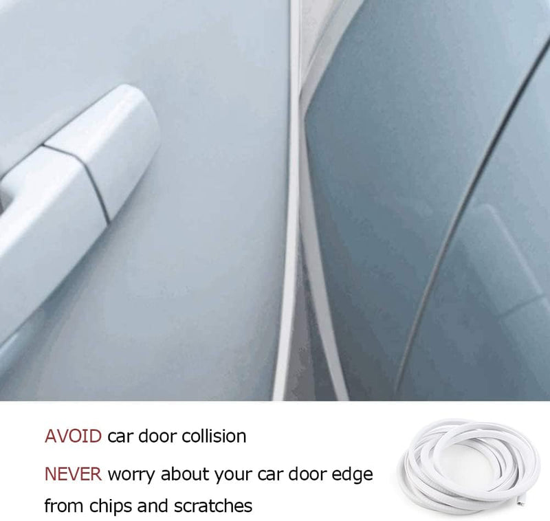 Предпазна декоративна лайсна протектор за врата врати авто ръбове бяла - Avtozona