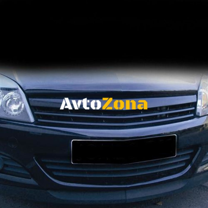 Решетка без емблема за Opel Astra H 5 врати (2004-2007) - черна - Avtozona