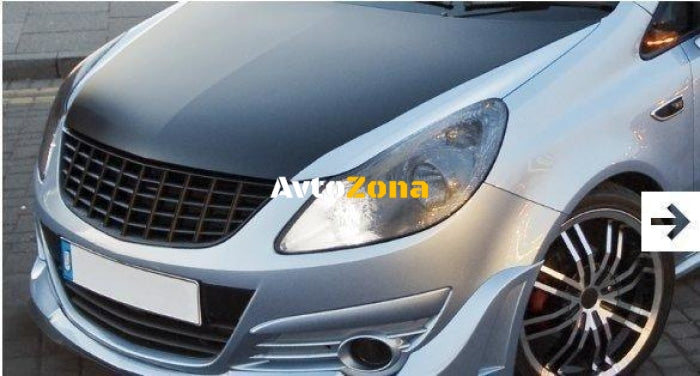 Решетка без емблема за Opel Corsa D (2006-2010) - черна - Avtozona