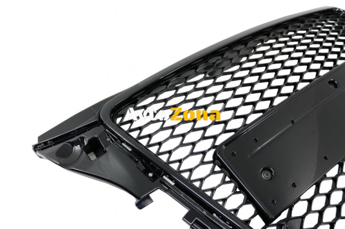 Решетка за Audi A3 8P Facelift (2007-2012) RS Дизайн Honeycomb Piano Black с PDC Покривки - Avtozona