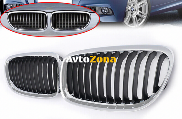 Решетки за BMW E90 (2008 - 2011) - Хром Черен Avtozona