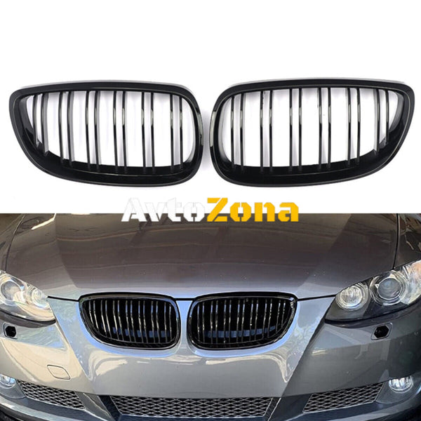 Решетки за BMW E92 (2006 - 2010) - Двойни с Гланцово Покритие Avtozona