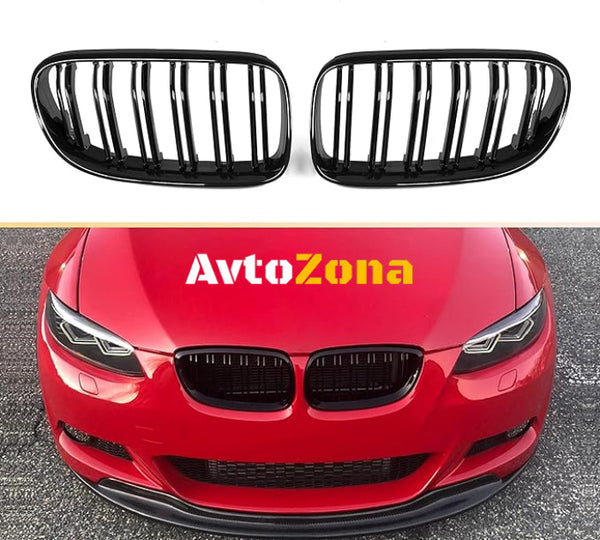 Решетки за BMW E92 (2010+) Двойни/Гланц - Avtozona