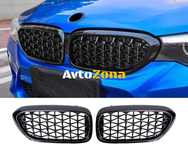 Решетки за BMW G30 (2018 - 2021) - Diamond Glossy Black Avtozona