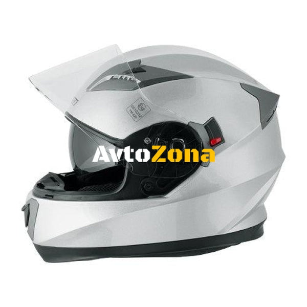 Шлем за мотор A-PRO BADGE SILVER - Avtozona