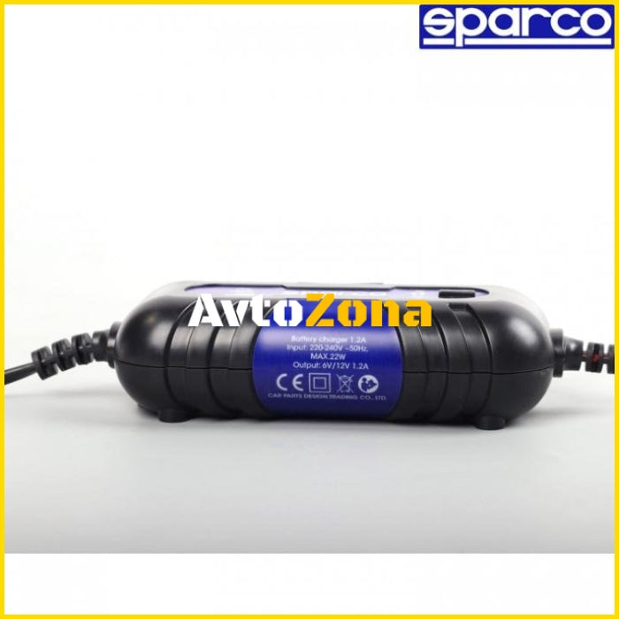 Зарядно за акумулатор Sparco - 1.2Amp 6V / 12V - Avtozona