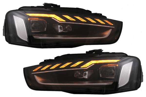 Тунинг Full LED Фарове за Audi A4 B8.5 Facelift (2012-2015) Dynamic Sequential Turning Light - Avtozona