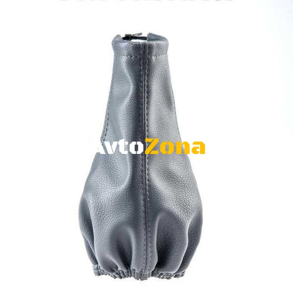 Универсален маншон калъф за скоростен лост от висококачествена еко кожа сив - Avtozona
